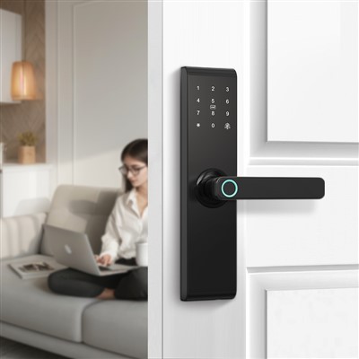 Kan jag använda ett smart dörrlås med fingeravtryck i ett flerfamiljshus?